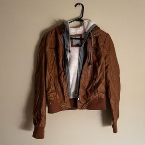 |Full Tilt| Leather Jacket Fur Interior